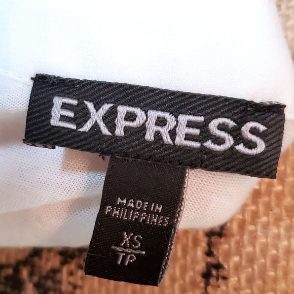 Express Striped V-neck Tank Top - yellow and white, Size XS (0/2) - Picture 4 of 5